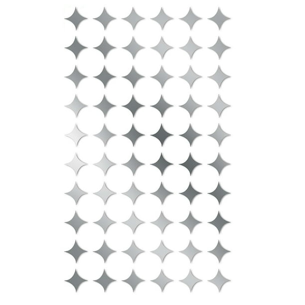 Adhesivo de espejo para pared, adornos creativos DIY, superficie lisa, hojas plateadas para paredes, suministros para el hogar, techos para sala de estar y dormitorio, 50 Uds. AweSitey HA011925-00