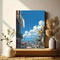 thumbnail image 6 of Anime Cityscape Laundry Canvas Print, Wall Decor for Living Room Bedroom Office Apartment Study Balcony, 6 of 8