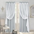thumbnail image 1 of Juego de cortinas opacas SOFJAGETQ de doble capa, 132 x 137 cm, 1 of 6