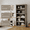 grey, variant on 6# 67.4" Tall 5-Shelf Farmhouse Bookcase with Colonial Molding