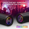 thumbnail image 5 of Ortizan X10B Rugged, Waterproof IPX7, Wireless Speaker with 24W Stereo Sound, 30H Playtime, Black, 5 of 9