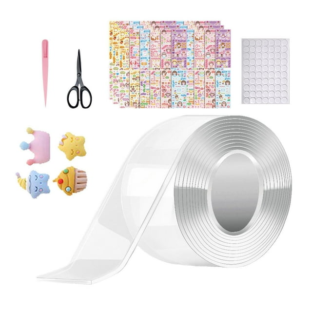 Xingzhi Bubble Blow Double Sided Tape DIY Crafts Multipurpose Creative Sticky Tape Fun and Functional Adhesive for Various Projects Style E 1Set