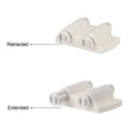 thumbnail image 3 of Unique Bargains Double Magnetic Touch Catch Latch Plastic PE White for Furniture Door Shutter 2Pcs, 3 of 4