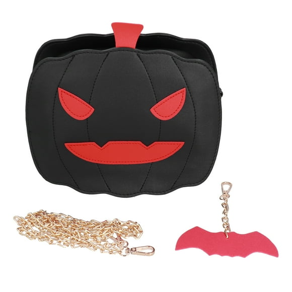 Bolsa de mano Nikou forma de calabaza para dulces de Halloween color negro