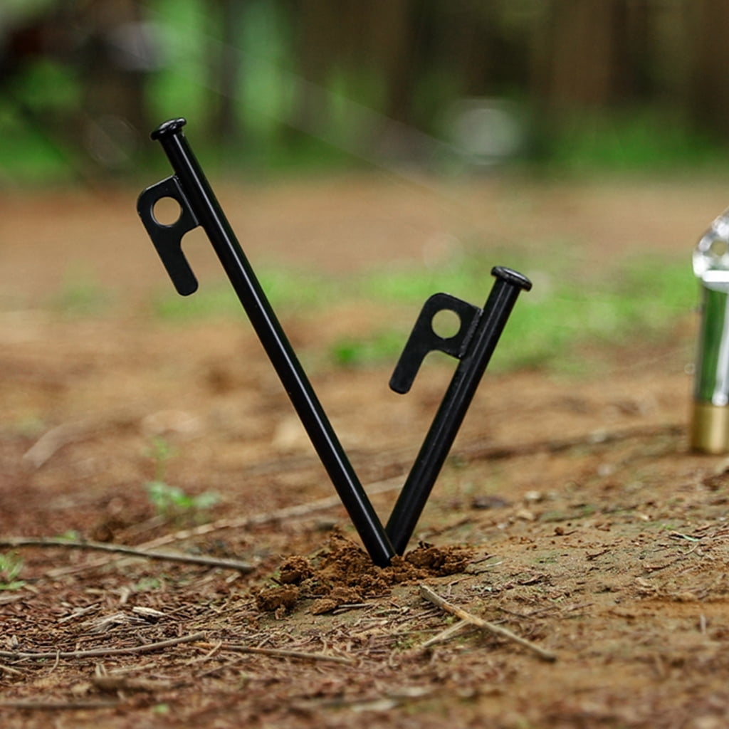 MOMOJIA Camping Tent Stakes, Aluminum Alloy Canopy Stakes Spikes Heavy Duty Tent Peg