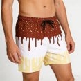 thumbnail image 2 of Gyexs Men's Ice Cream Swim Trunks Athletic Shorts Lightweight Quick-Drying Gym Baseball Workout Running Shorts with Pockets 2026 Brown Size S, 2 of 5