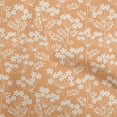 thumbnail image 1 of oneOone Cotton Cambric Dark Peach Fabric Floral Silhouette Dress Material Fabric Print Fabric By The Yard 56 Inch Wide, 1 of 4