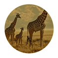 thumbnail image 4 of BCIIG Giraffes Field Wildlife Round Table Cover Stain Resistant Washable - Indoor Outdoor Kitchen Dining Wedding Parties Tablecloth 100% Polyester Fiber 38"-42, 4 of 8