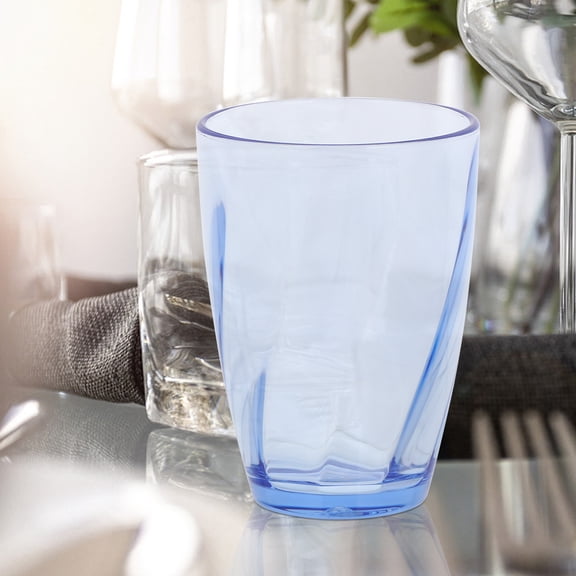 KONTONTY Wine Party Acrylic Water Cup Creative Drinking Cup 11.5X8.3CM Blue