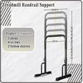 thumbnail image 2 of Walking Pad Handle Bar Only,Walking Pad with Handle Bar,Height-Adjustable Treadmill Accessories,25.2 inch Wide, 42.5 inch Max Height,Quick Assembly, Durable and Sturdy, Black and Yellow, 2 of 6