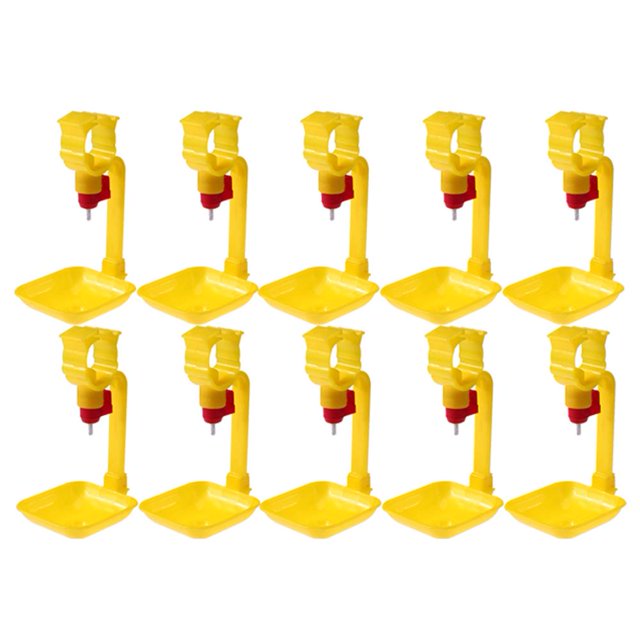 FLhrweasw 10 Uds. para Corral Bebederos Cuenco para Pájaros Tetina Roja
