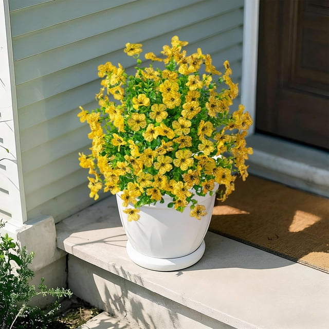Simulated Flower Planting E Ucalyptus Violet Flowers Artificial Flower Decoration Outdoor Courtyard Scenery Simulated Green Plants Bouquet