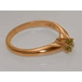 thumbnail image 6 of LBG British Made Classic 10k Rose Gold Natural Peridot Womens Engagement Ring - 33 size options - Size 5.25, 6 of 7