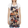 thumbnail image 3 of Rocae Cute Forest Mushrooms for Kitchen Aprons for Women Adjustable Cooking Kitchen Chef Apron for Men with Pockets, 3 of 7
