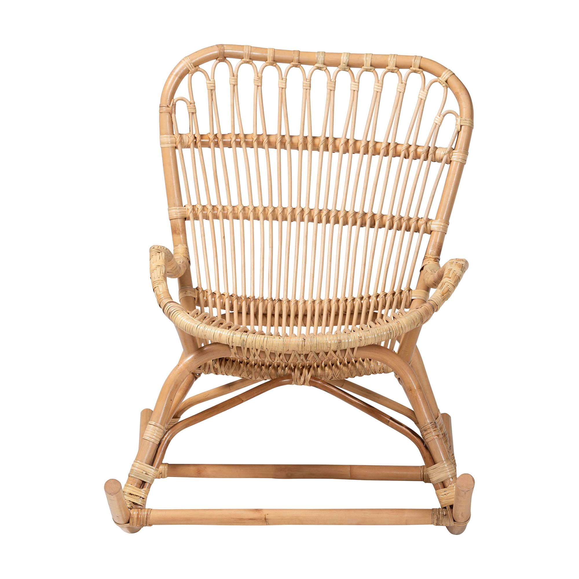 bali & pari Mahin Boho Rocking Chair, Light Honey