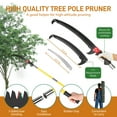 thumbnail image 2 of Ktaxon 26FT Manual Pole Saw, Lightweight Tree Trimmer with Long Handle & Steel Blade, Yellow, 2 of 11