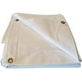 thumbnail image 2 of White Vinyl Tarp 13oz Industrial Grade Tarps (Choose Size) (6'x20'), 2 of 3