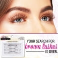 thumbnail image 2 of False Lashes ANDREA Knotted Flares Medium Brown 4 Packs, 2 of 5