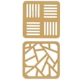 thumbnail image 2 of Posavasos de metal dorado, 2 posavasos de metal dorado, posavasos de metal, posavasos dorados, salida de alta intensidad, 2 of 14