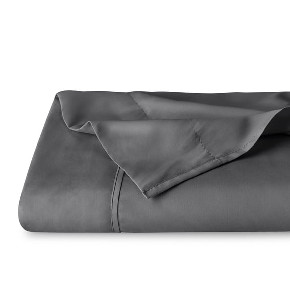 Bare Home Ultra-Soft Flat Sheets - Premium 1800 Collection - Brushed - Queen, Gray