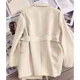 thumbnail image 6 of Women'S Winter Jackets Dressy Casual Ribbed Long Sleeve Lapel Fashion Work Busines Ivory White XXL, 6 of 8