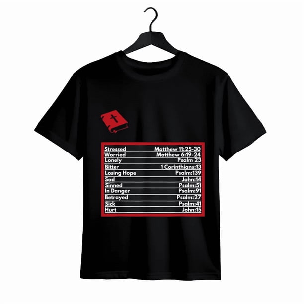 Camiseta con números de emergencia de la Biblia - Divertida camiseta cristiana con la Biblia y Jesús - 100 % algodón
