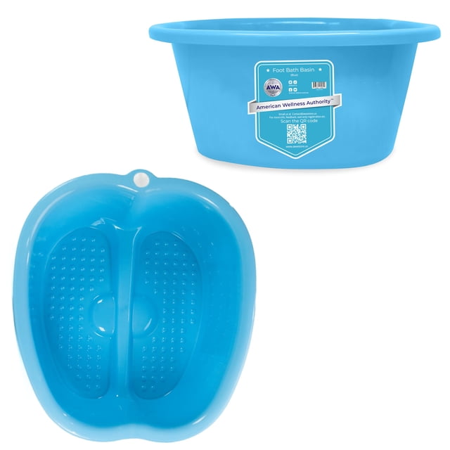 AWA Bañera para remojar pies para remojar pies, piscina extra grande, bañera para pies, bañera para pies resistentes y cuenco de pedicura, kit de spa para pies para mujeres y hombres (bañera para pies