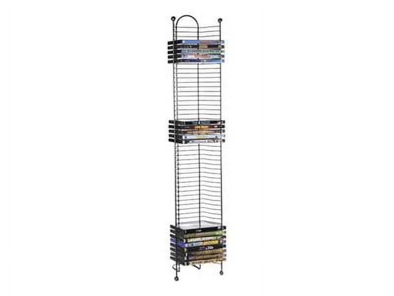 Atlantic 42" Nestable 52 DVD/ BluRay Storage Tower, Gunmetal