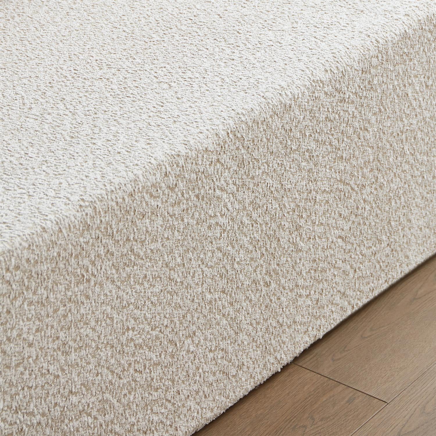 Demi Bonn 127.5" Sectional Cloud Sofa with Deep Seat, Comfortable Large Couch for Living Room Furniture, No Assembly Required, White