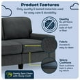 thumbnail image 2 of Pemberly Row 61" Track Arm Sofa Loveseat with Removable Covers Charcoal, 2 of 15