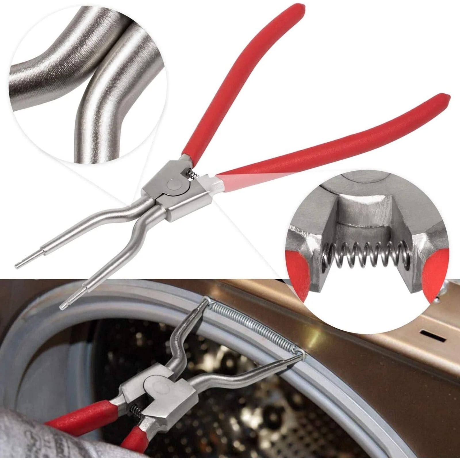 TAPDRA Spring Removal Tool for Washer Machine Door Boot for LG Samsung 4986ER0004F TJTSE-1 PVC Easy Grip Carbon Steel Tool