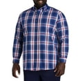 thumbnail image 2 of Easy-Care Large Plaid Sport Shirt Navy Red 4XLT, 2 of 5