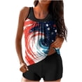 thumbnail image 2 of Purcolt Women's Two Piece Tankini Swimsuits Funny 4th of July Patriotic American Graphic Crop Tank Top with Boyshorts Bathing Suits Summer Beach Swimwear, 2 of 7