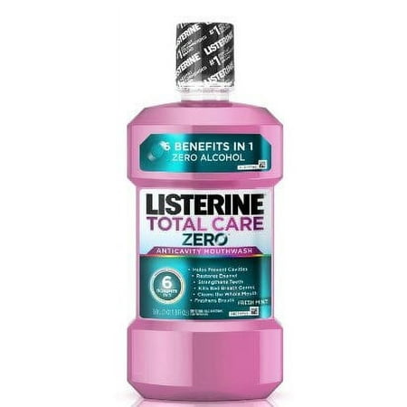 Listerine Mouthwash Total Care Zero Alcohol Fresh Mint 16.9 oz – Case of 6