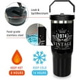 thumbnail image 3 of 50th Birthday Gifts for Men Women 1974 50th Birthday Decorations for Men Women 50th Gifts for Parents 30 oz Stainless Steel Vacuum Insulated Tumblers Back in 1974 Tumbler Cup, 3 of 6