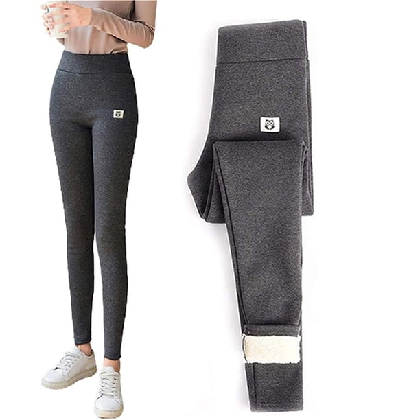 Eigraketly Leggings de lana, pantalones de lana, ropa de invierno, diseño grueso, accesorios de otoño, dulce regalo, medias gruesas sexis multiusos sin Uniforme atlético gris XL Eigraketly OD014510-03