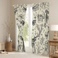 thumbnail image 3 of Homewish Rustic Butterfly Dragonfly Black Out Curtains,Jungle Animal Deer Curtains Pack of 2 (42x63 Each),Beige Black Bedroom Curtains For Boys,Breathable Home Decor, 3 of 6