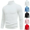 thumbnail image 5 of FRSASU Men's Turtleneck Sweaters Cozy Wool Blend Mid-Weight Slim Fit Highneck Pullover Sweaters White, 5 of 6