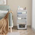 thumbnail image 5 of 5 Tier Rolling Utility Cart Multi-Functional Movable Storage Book Shelves with Lockable Casters for Study Office Kitchen Classroom, Grey, 5 of 16