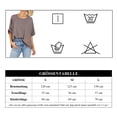 thumbnail image 4 of Blusa elegante informal holgada de manga corta con cuello redondo para mujer, 4 of 4