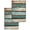 Brown Blue Green, variant on Farmhouse Blue Teal Brown Kitchen Dish Towels for Drying Dishes Set of 3, Ombre Wooden Vintage Waffle Weave Microfiber Hand Tea Bathroom Towels Quick Dry & Absorbent Towel 12x12