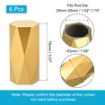 thumbnail image 2 of Uxcell 6Pack Plastic Curtain Rod Finials Drapery Rail Head Fits Dia. 26-28mm (Gold), 2 of 6