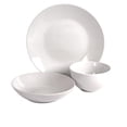 thumbnail image 1 of Gibson Home Classic Pearl Coupe 12 Piece Fine Ceramic Double Bowl Dinnerware Set, 1 of 8