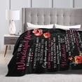thumbnail image 6 of Gifts for Mom Blanket to My Wonderful Mom from Daughter Birthday Gifts for Mom Mothers Day I Will Love You Forever Super Soft Warm Cozy Throw Blanket for Bed Sofa 60"x50" (Flower), 6 of 6