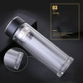 thumbnail image 2 of 320ML High-Borosilicate Glass Water Bottle with Filter Double Layer Resistant Tea Coffee Bottle black, 2 of 9