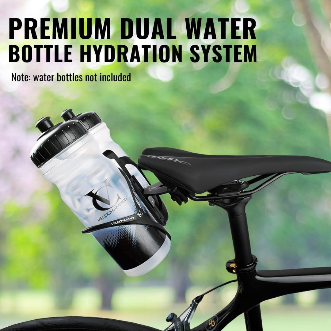 Valdora Behind Saddle Bottle Cage Mount - Lightweight Bike Seat Hydration Rack For Road & Triathlon Bikes