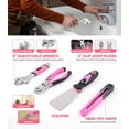 thumbnail image 4 of Pink Household Tool Set with 3.6V USB Electric Screwdriver, 136 PCS Home Tool Kit with Cordless Lithium-ion Drill Driver, Hand Tool Kits for Women, 4 of 7