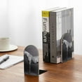 thumbnail image 5 of Sikiie Monochrome Leopard Horse Bookends 1 Pair, Wood Bookends for Shelves, Book Ends for Shelves, Book Shelf Holder for Home Office, 5 of 7