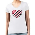 thumbnail image 4 of Women's G-III 4Her by Carl Banks  White Cincinnati Reds Super-Slim Fit Lightweight Heart V-Neck T-Shirt, 4 of 5