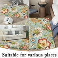 thumbnail image 2 of Floral Door Mat Indoor Entrance, Farmhouse Area Rug 2x3 Entryway Rug Non-Slip Washable Front Door Mat Soft Low Pile Throw Rug for Entryway,Red, 2 of 5